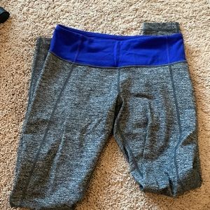 Lululemon warm grey/blue leggings size 8